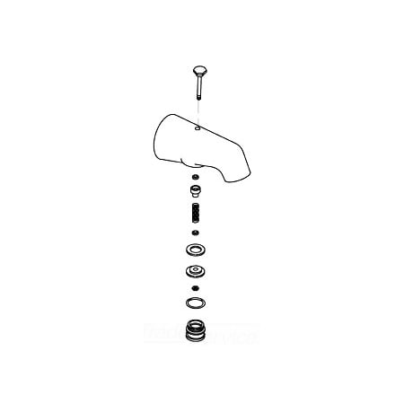 Kohler Spout Kit, Div 73744-CP